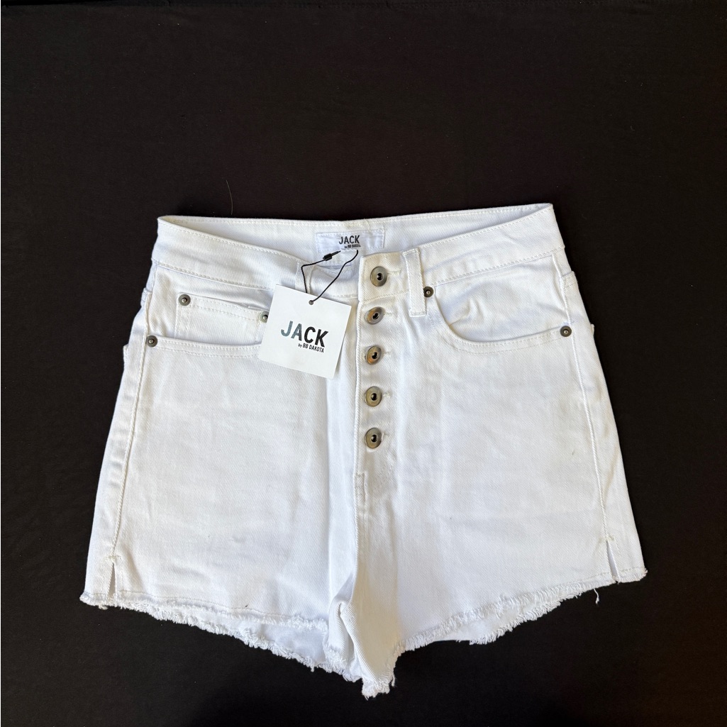 Bb Dakota Crisp White Denim Shorts